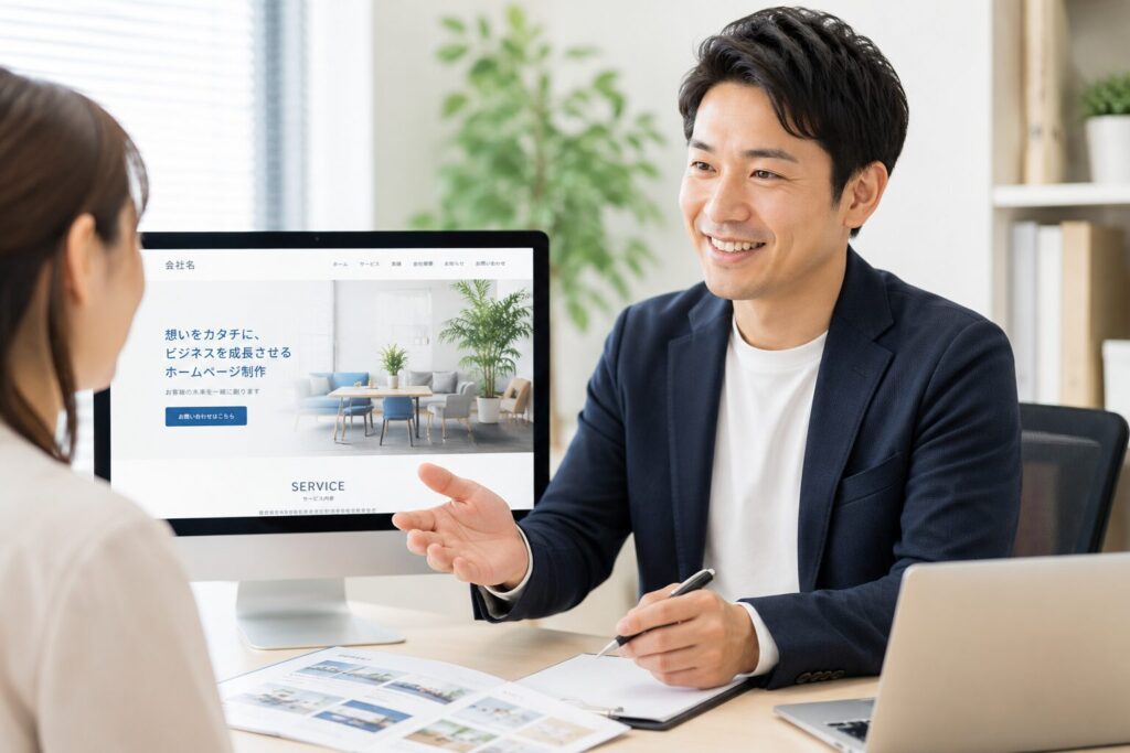 信頼できるホームページ制作会社の担当者