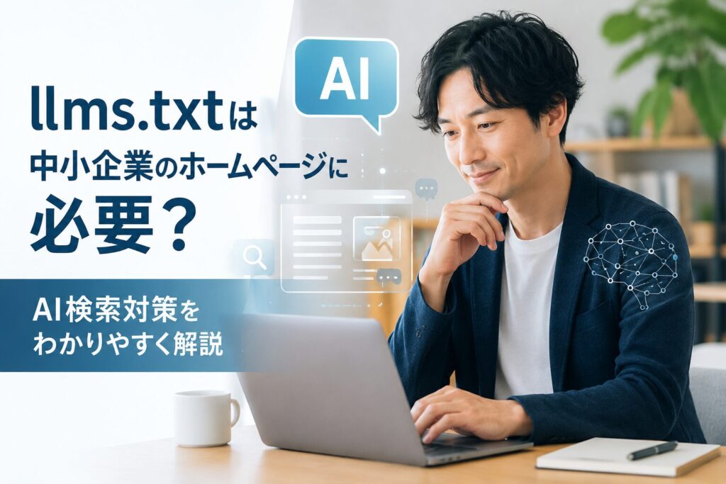 llms.txtは中小企業ホームページに必要？AI検索対策と導入すべきかを解説