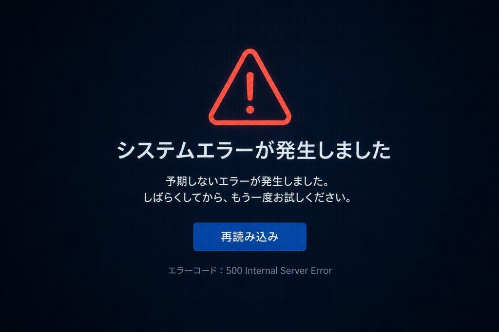 システムエラーのイメージ
