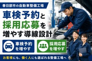 春日部市の整備工場HPでお問い合わせを増やす導線設計