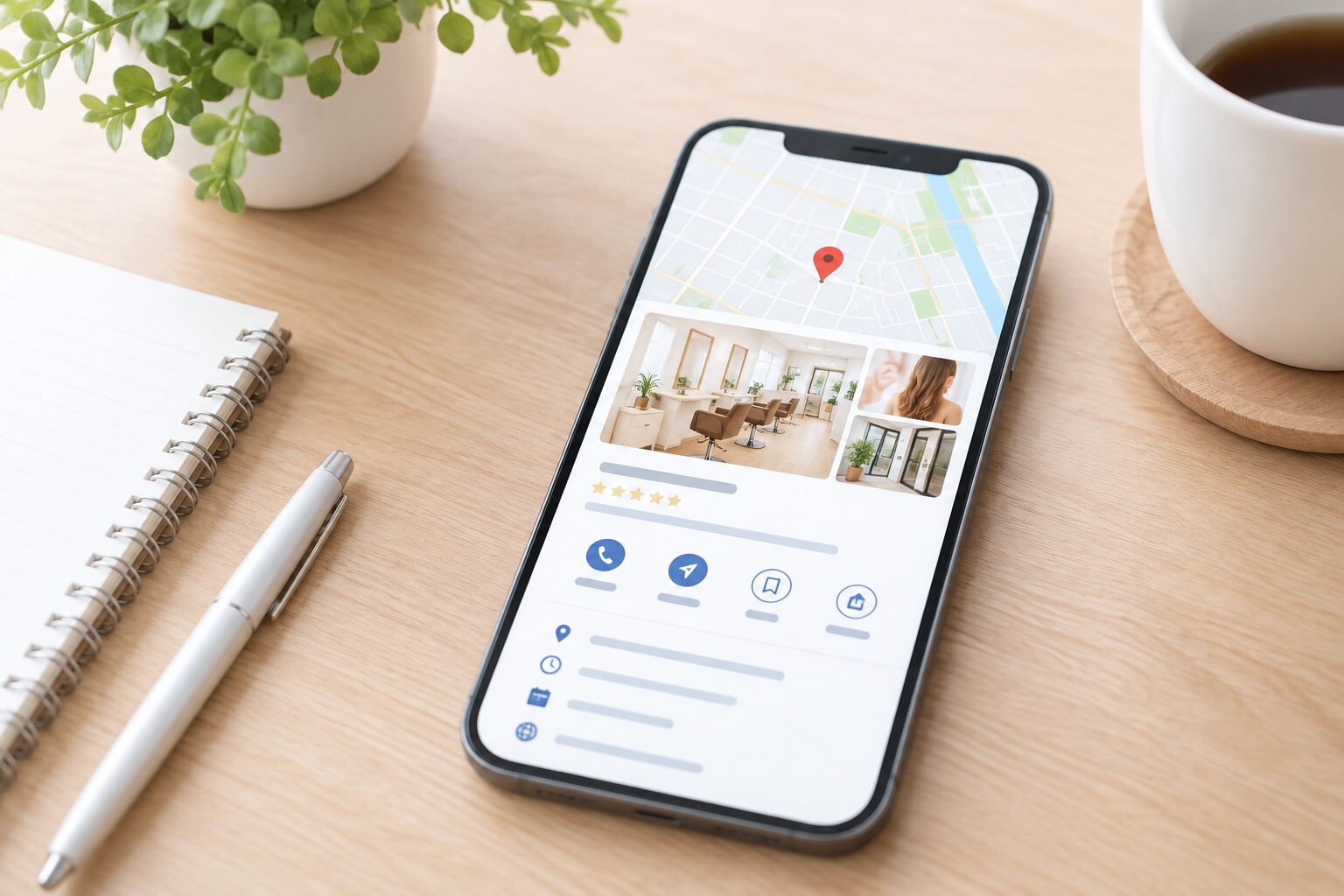 Googleマップ対策では店舗情報を細かく整えるのイメージ